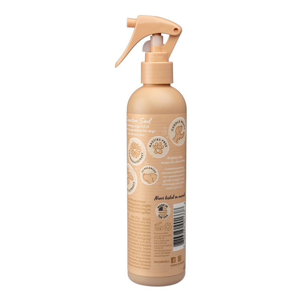 Suihkedeodorantti Pet Head Sensitive Soul Koira Kookos (300 ml)