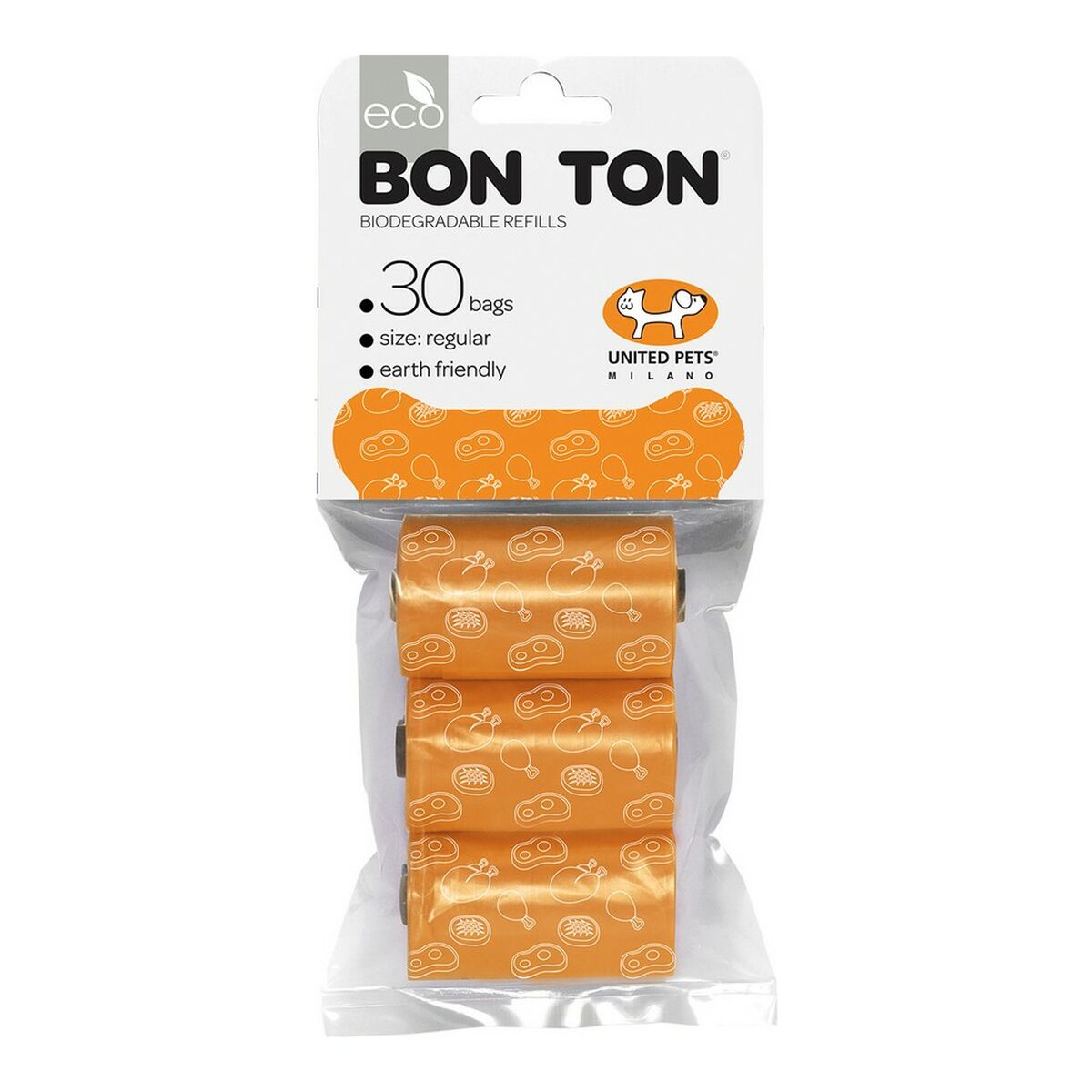 Toilettilaukut United Pets Bon Ton Regular Koira Oranssi (3 x 10 uds)