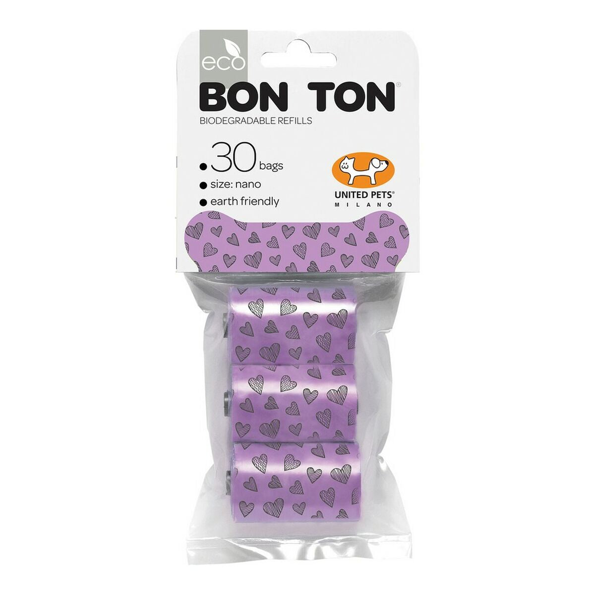 Toilettilaukut United Pets Bon Ton Nano Koira Purppura (3 x 10 uds)