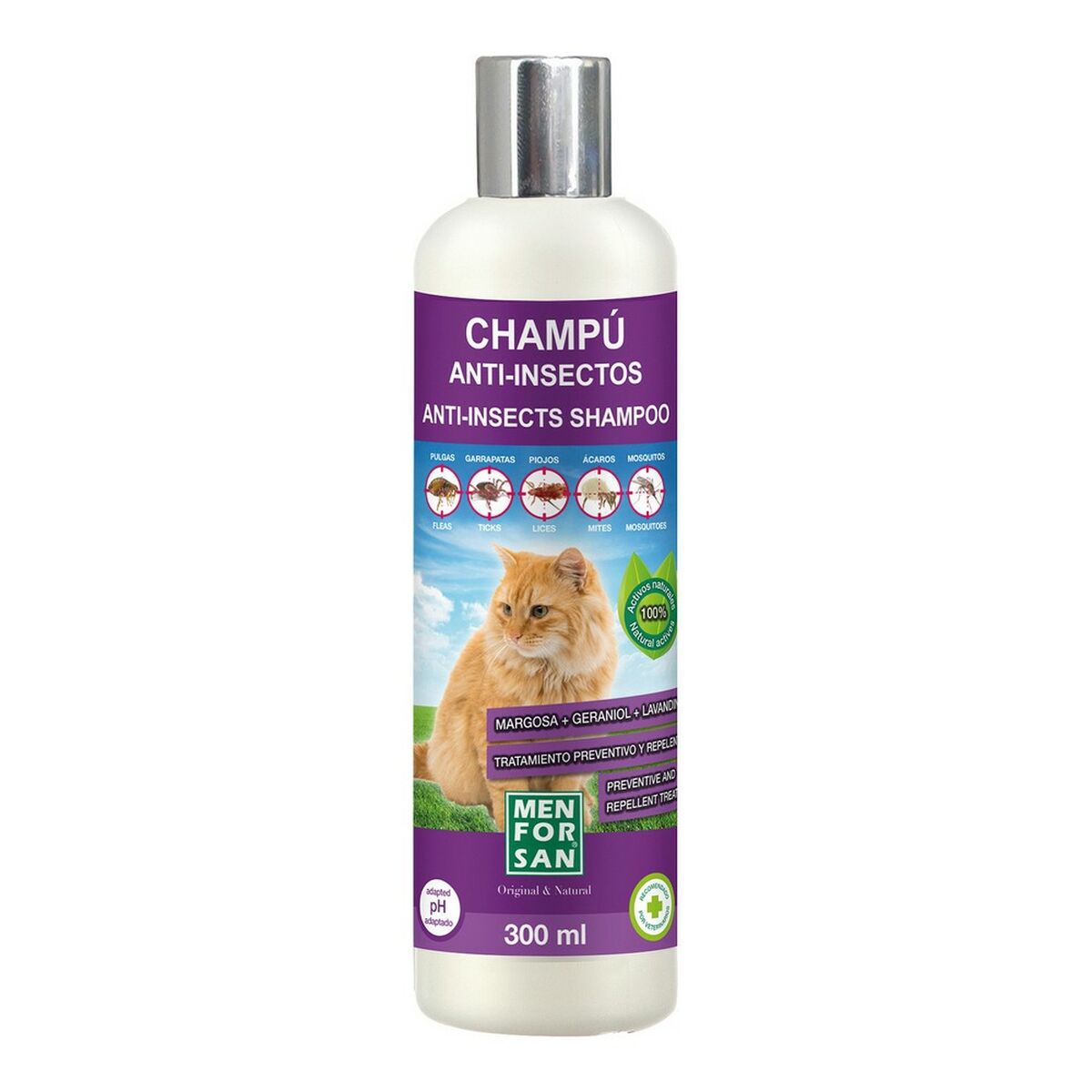 Shampoo Menforsan Kissa Hyönteistorjunta 300 ml