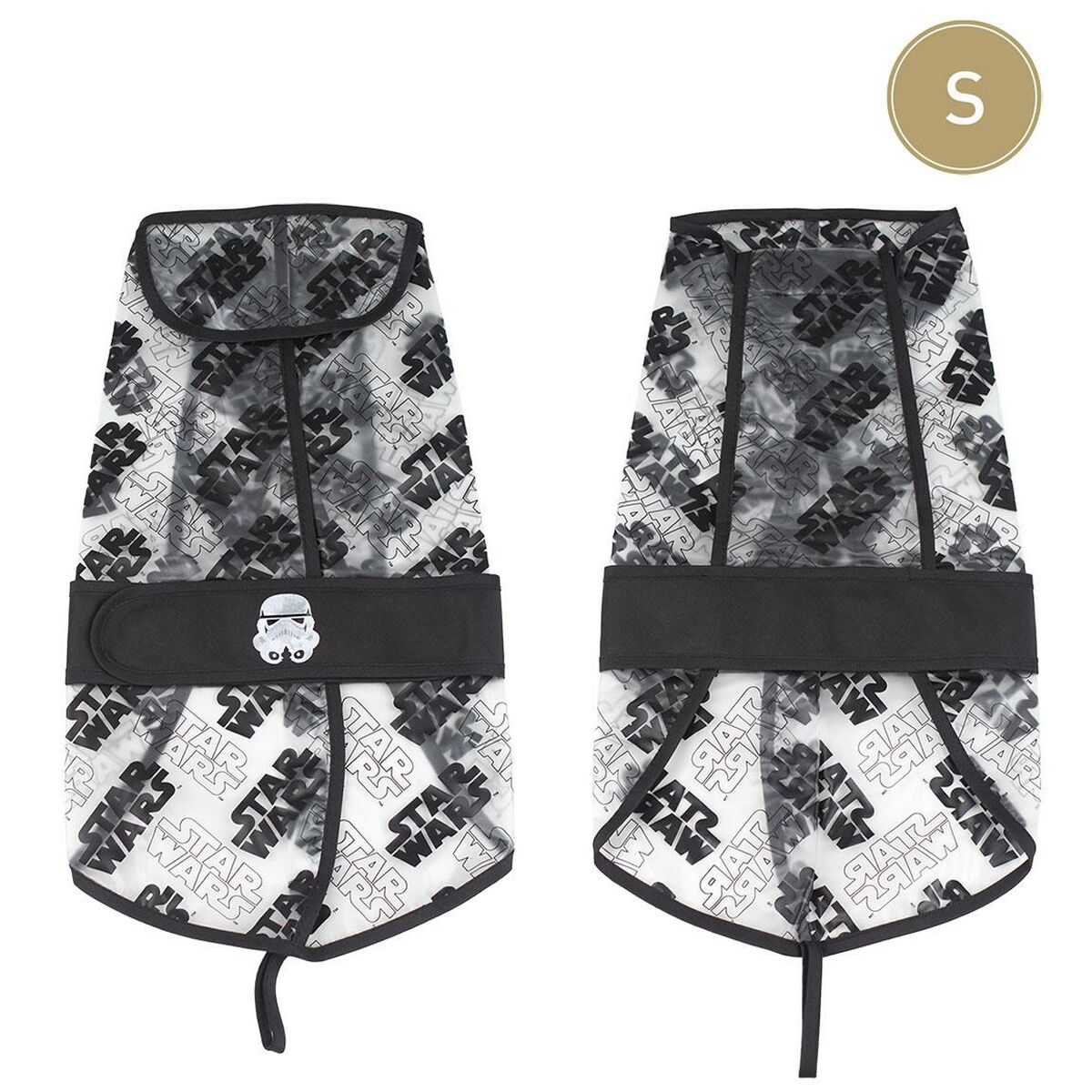 Koiran sadetakki Star Wars Läpinäkyvä Musta S